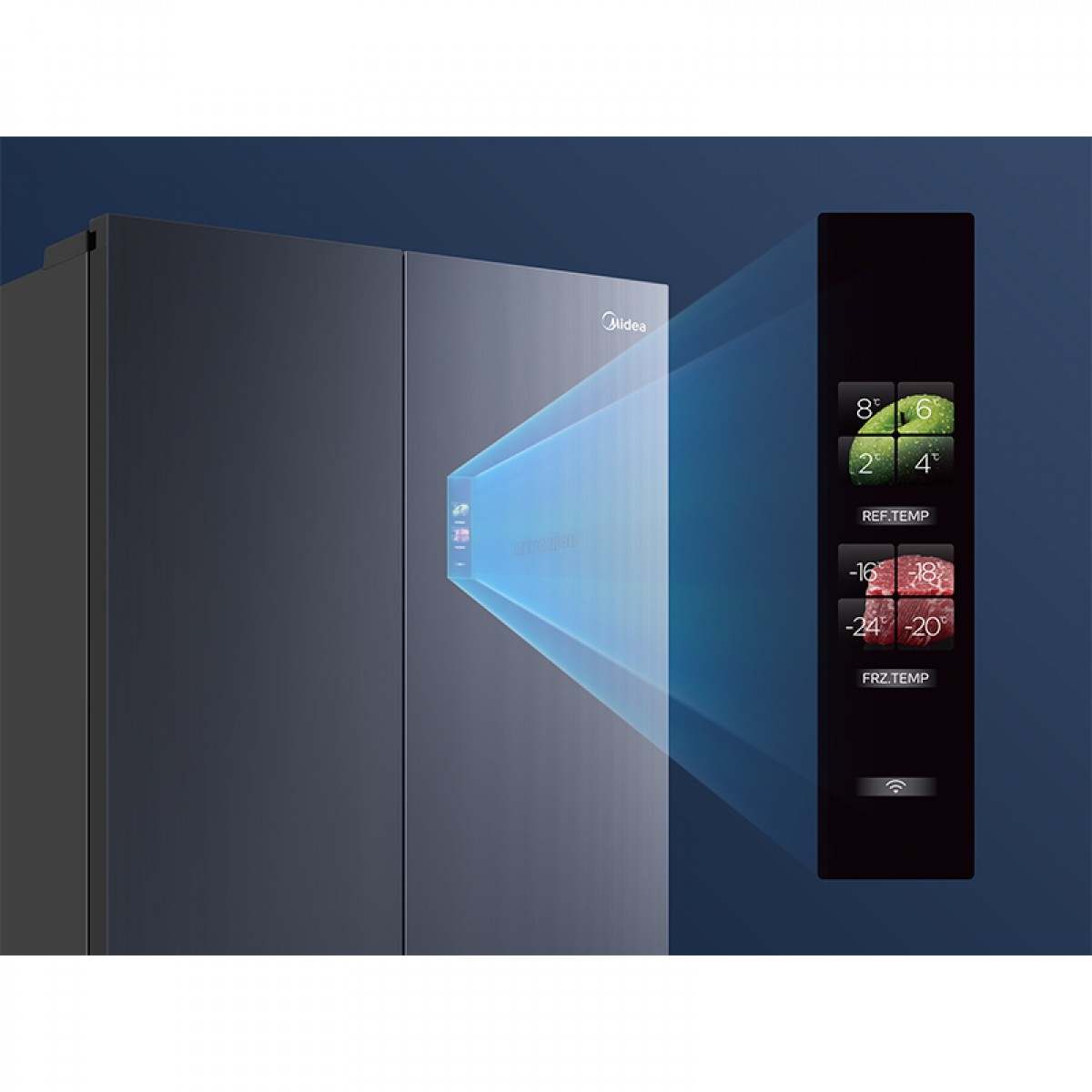 Ψυγείο Ντουλάπα Midea MDRM706BIE70 515lt Ανθρακί Οικιακές Συσκευές