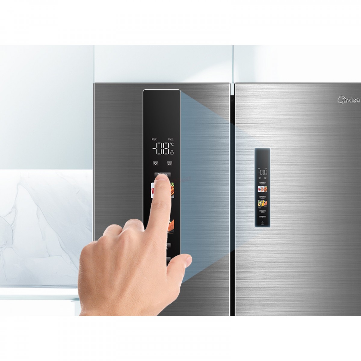 Ψυγείο Ντουλάπα Midea MDRM706BIE70 515lt Ανθρακί Οικιακές Συσκευές