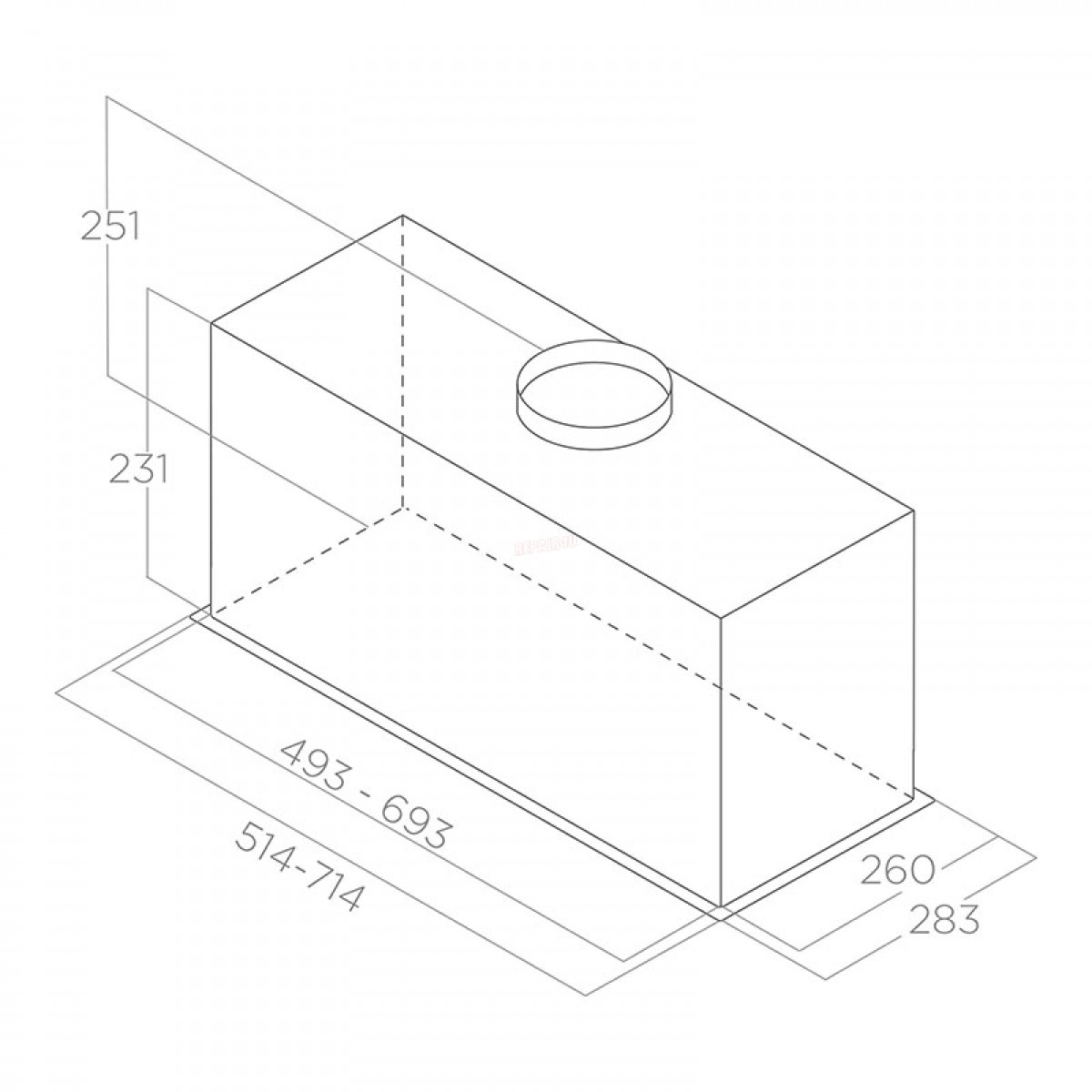 Απορροφητήρας Εντοιχιζόμενος Elica FOLD BL MAT/A/52 Μαύρος  Οικιακές Συσκευές