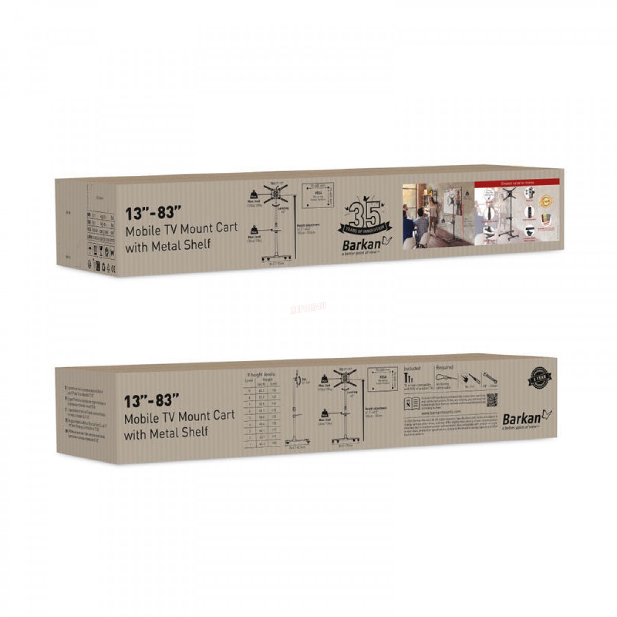 Βάση Τηλεόρασης Δαπέδου SW411H Barkan 13" - 83" με Κλίση και Ροδάκια Ηλεκτρολογικός Εξοπλισμός