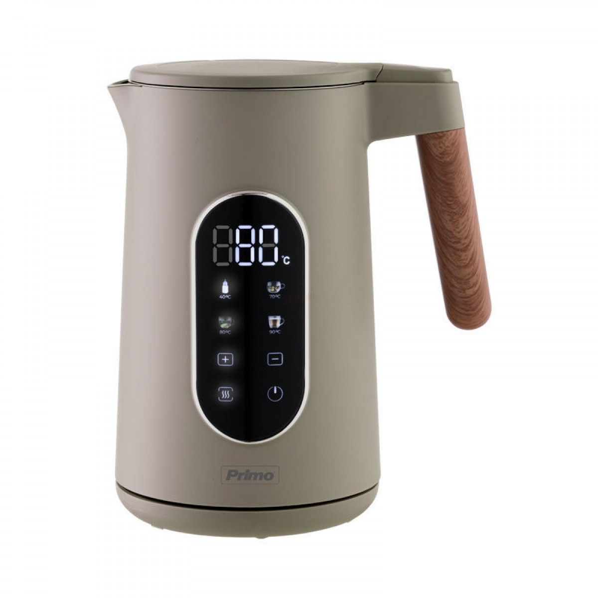 Βραστήρας Primo PRCK-40496 1.7lt 2200W Ανοξείδωτος Cool touch Γκρι/Wooden Μικροσυσκευές