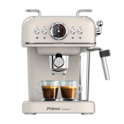 Μηχανή Καφέ Espresso PREM-40445 Primo Eco 20Bar 3 σε1 Αναλογικό Καντράν Θερμοκρασίας Μπεζ