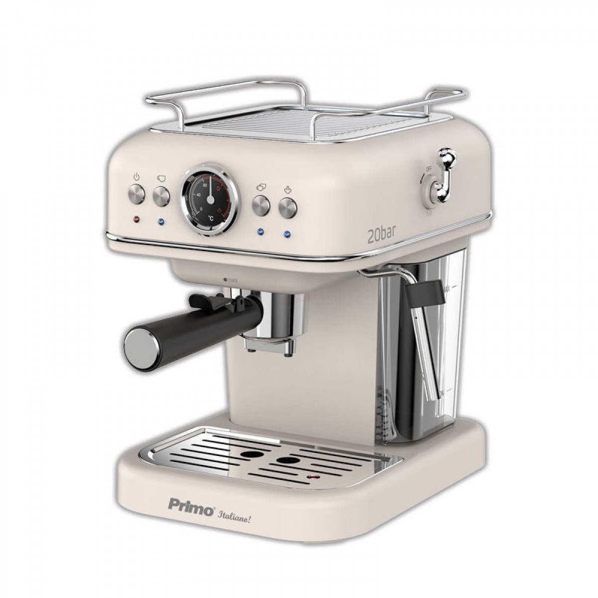 Μηχανή Καφέ Espresso PREM-40445 Primo Eco 20Bar 3 σε1 Αναλογικό Καντράν Θερμοκρασίας Μπεζ Μικροσυσκευές