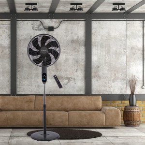 Ανεμιστήρας Ορθοστάτης 16'' 40cm PRSF-80735 Primo Γκρι με R/C Μικροσυσκευές