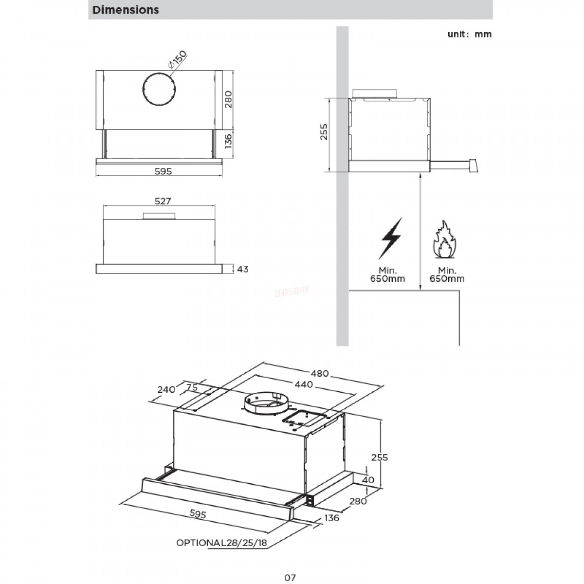 Απορροφητήρας Συρόμενος Midea MH60L07ET24SB 60cm Inox Οικιακές Συσκευές