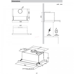 Απορροφητήρας Συρόμενος Midea MH60L07ET24SB 60cm Inox Οικιακές Συσκευές