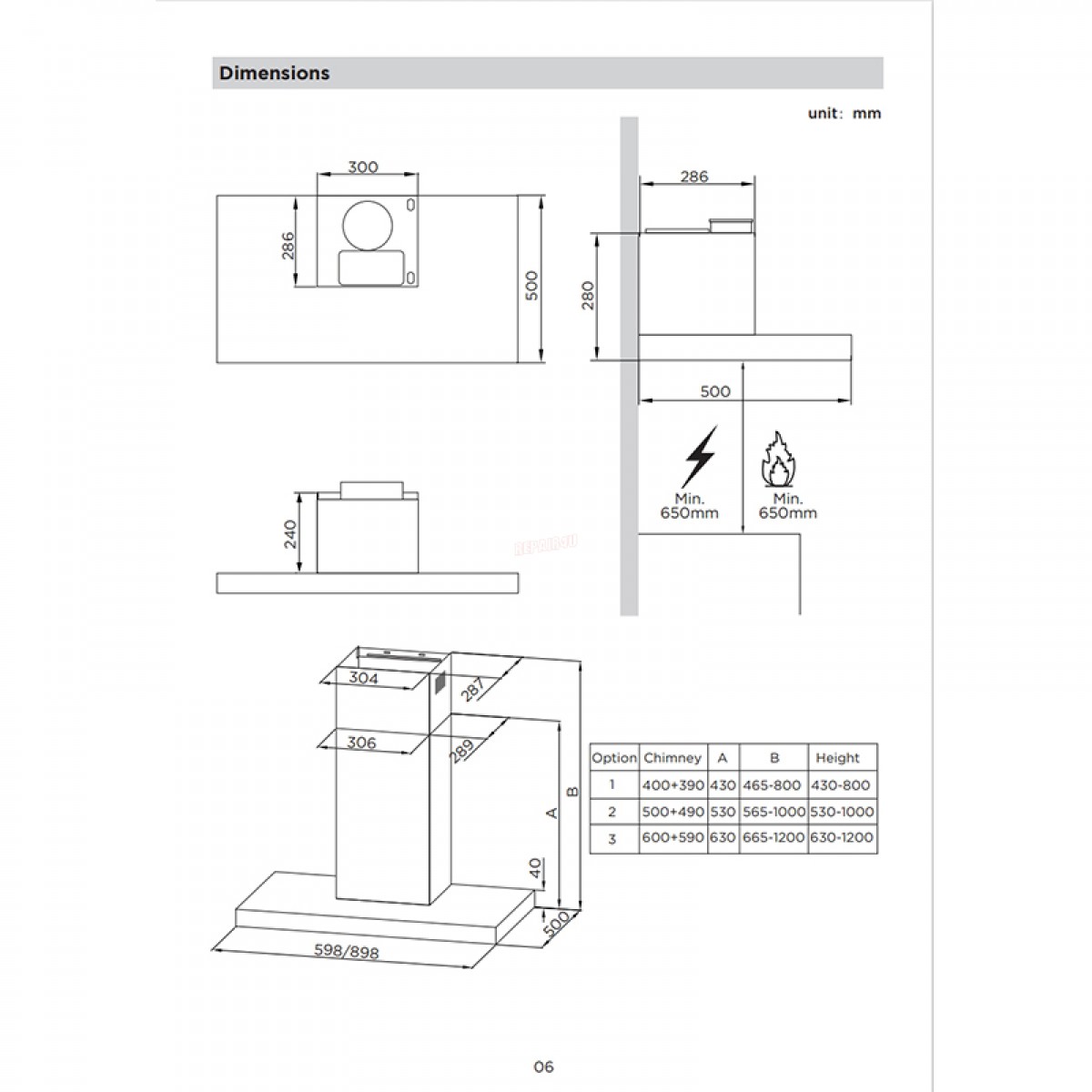 Απορροφητήρας Καμινάδα Midea MCT606 60cm Inox  Οικιακές Συσκευές