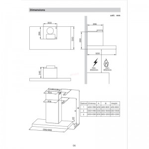 Απορροφητήρας Καμινάδα Midea MCT606 60cm Inox  Οικιακές Συσκευές