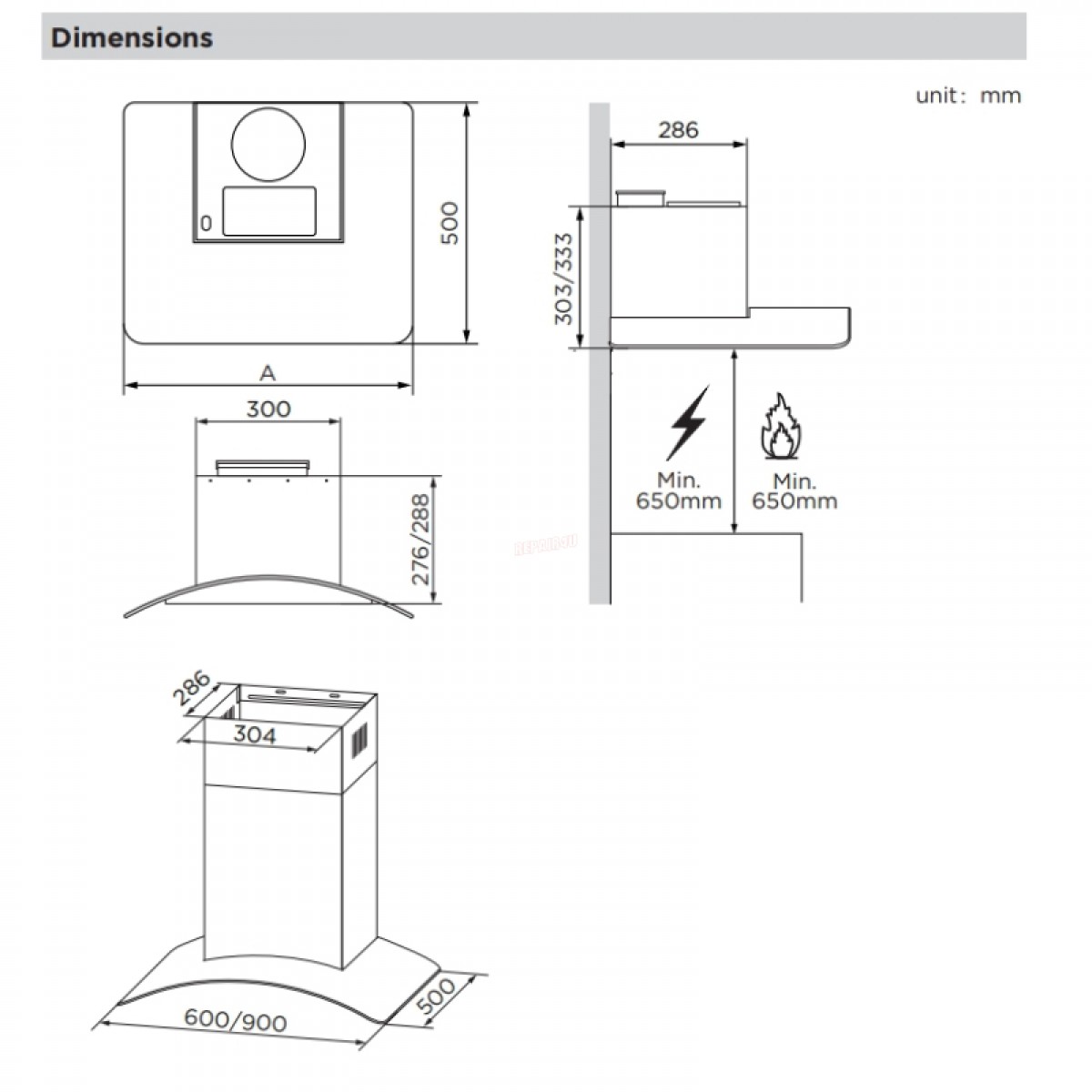 Απορροφητήρας Καμινάδα Midea MCVC606 60cm Inox Οικιακές Συσκευές