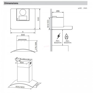 Απορροφητήρας Καμινάδα Midea MCVC606 60cm Inox Οικιακές Συσκευές