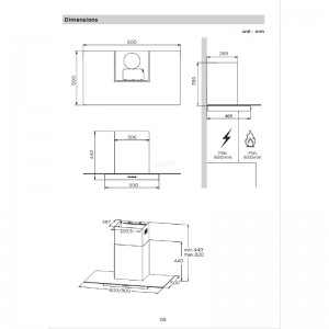 Απορροφητήρας Καμινάδα Midea MCVP606 60cm Inox  Οικιακές Συσκευές