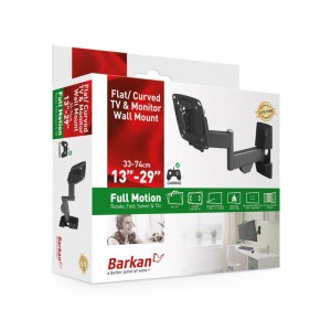 Βάση Τηλεόρασης Τοίχου E140.B Barkan 13" - 29" με Διπλό Βραχίονα και Κλίση Ηλεκτρολογικός Εξοπλισμός