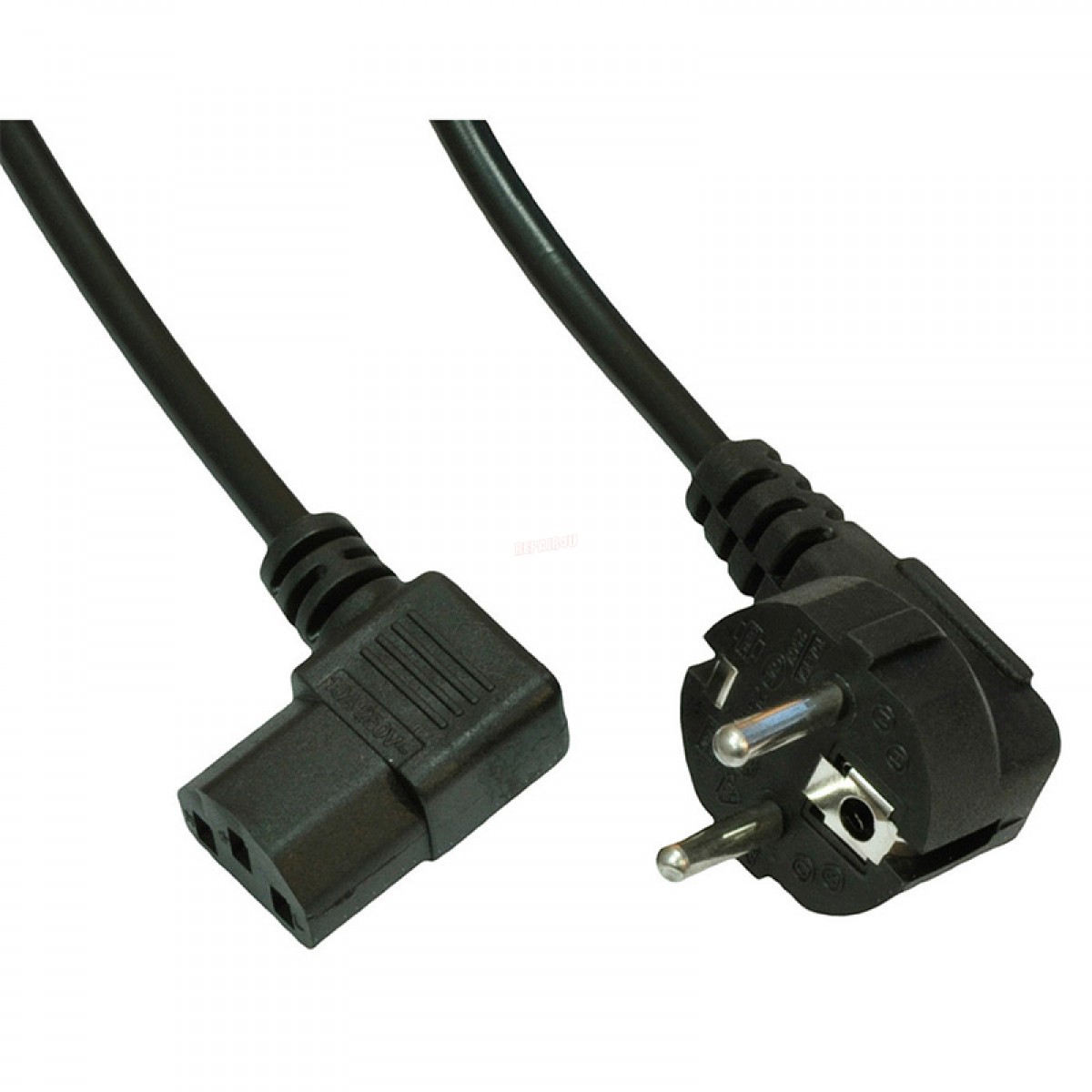 Καλώδιο Τροφοδοσίας Γωνιακό SP-PC-EU02 Η/Υ 1,5m  Μαύρο Ηλεκτρολογικός Εξοπλισμός
