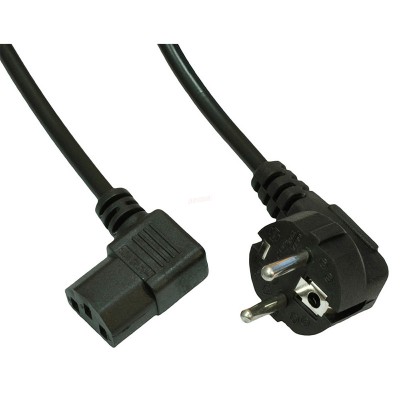 Καλώδιο Τροφοδοσίας Γωνιακό SP-PC-EU02 Η/Υ 1,5m  Μαύρο