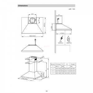 Απορροφητήρας Καμινάδα Midea MCC606 60cm Inox  Οικιακές Συσκευές