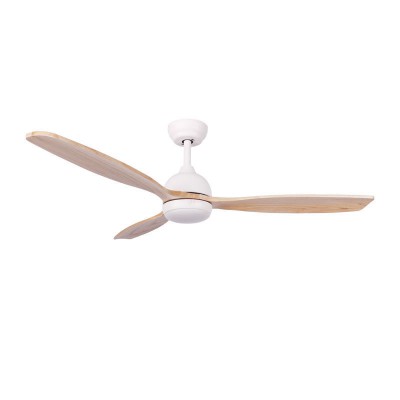 Ανεμιστήρας Οροφής PRCF-80667 Primo 52'' 132cm με Τηλεχειριστήριο 1Φως LED 3 Φτερά Λευκός με 3 Ξύλινα Φτερά