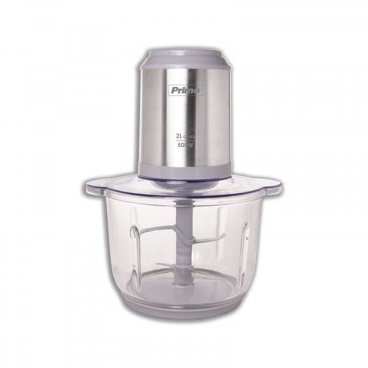 Πολυκόπτης Primo PRFC-40486 με Γυάλινο Μπωλ 2lt 500W Inox - Γκρι  Μικροσυσκευές
