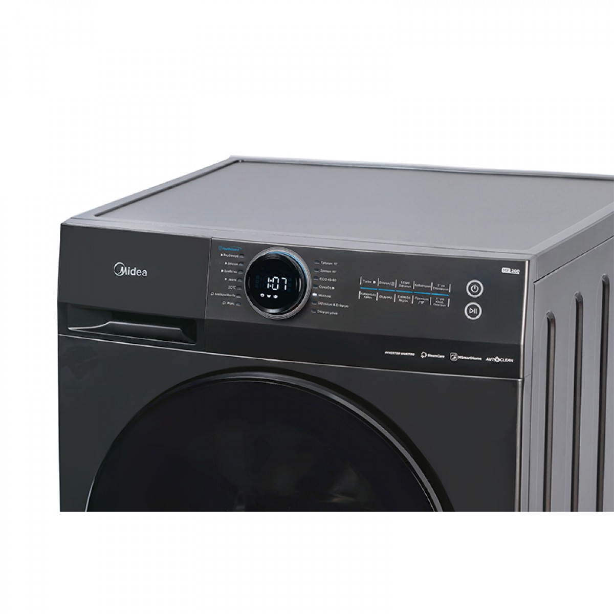 Πλυντήριο Ρούχων Midea MF200W90WB/T GR 9kg Titanium Μεταλλικό           Οικιακές Συσκευές