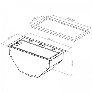 Απορροφητήρας Εντοιχιζόμενος Davoline Aeolos 060 S 60cm Inox Οικιακές Συσκευές