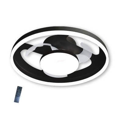 Ανεμιστήρας Οροφής PRCF-80725 Primo 20'' 50cm με Τηλεχειριστήριο 1 Φως LED 3 Φτερά Μαύρος
