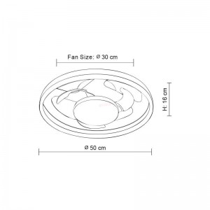 Ανεμιστήρας Οροφής PRCF-80725 Primo 20'' 50cm με Τηλεχειριστήριο 1 Φως LED 3 Φτερά Μαύρος Μικροσυσκευές