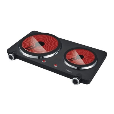 Κεραμική Εστία Διπλή PRCP-40252 Primo 16.5εκ.-1000W + 22εκ.-1500W Μαύρη