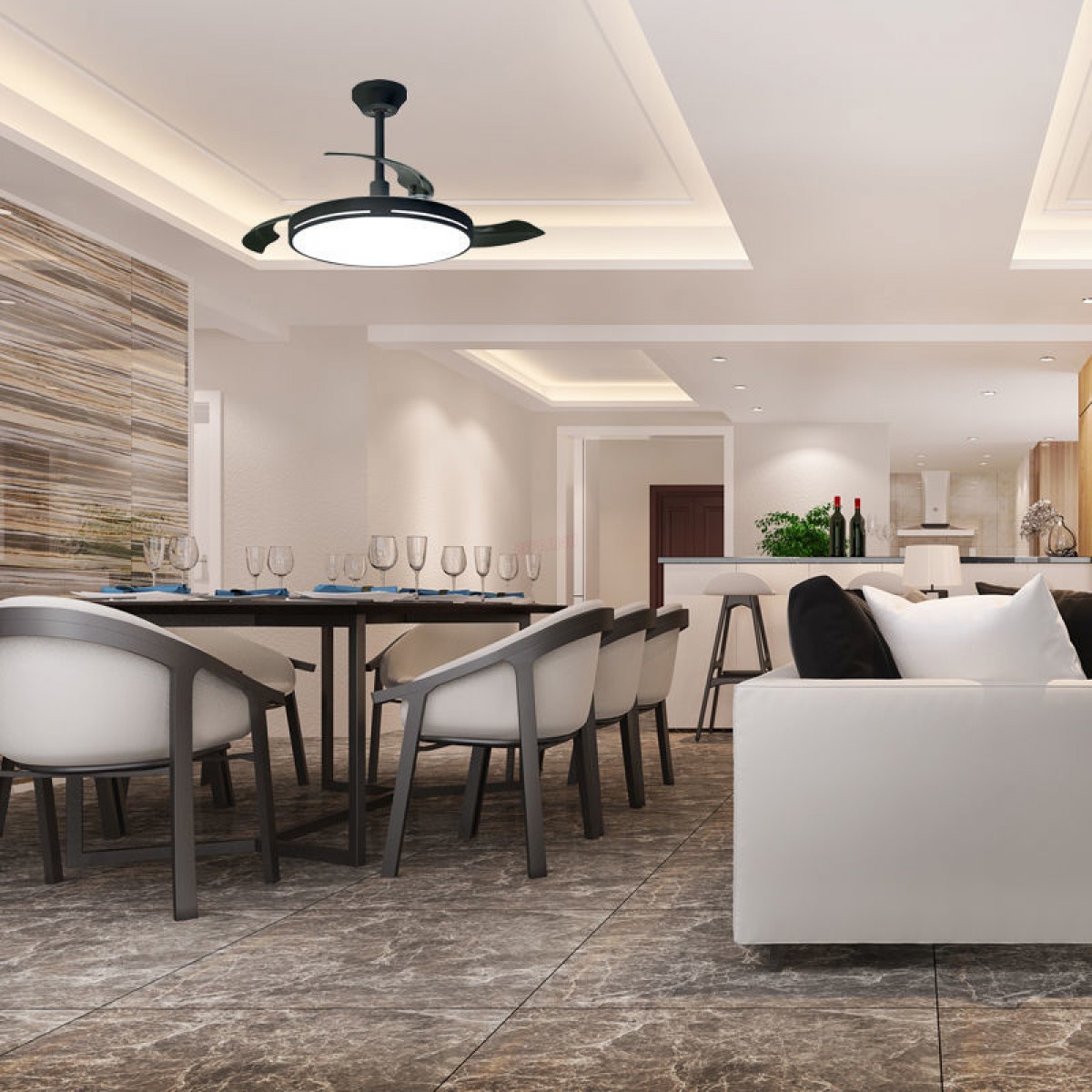 Ανεμιστήρας Οροφής PRCF-80681 Primo 42'' 106cm DC με Τηλεχειριστήριο 1 Φως LED Μαύρος με 3 Φτερά Μικροσυσκευές