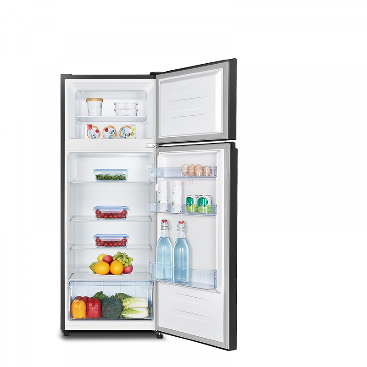 Ψυγείο Δίπορτο Στατικό Inventor DPB144B 206lt Μαύρο  