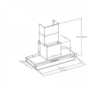 Απορροφητήρας Εντοιχιζόμενος Davoline Inside Plus Drop Control 060 BL 60cm Μαύρος Οικιακές Συσκευές