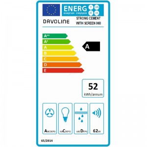 Απορροφητήρας Καμινάδα Davoline Strong Cement 60cm Γκρι Οικιακές Συσκευές
