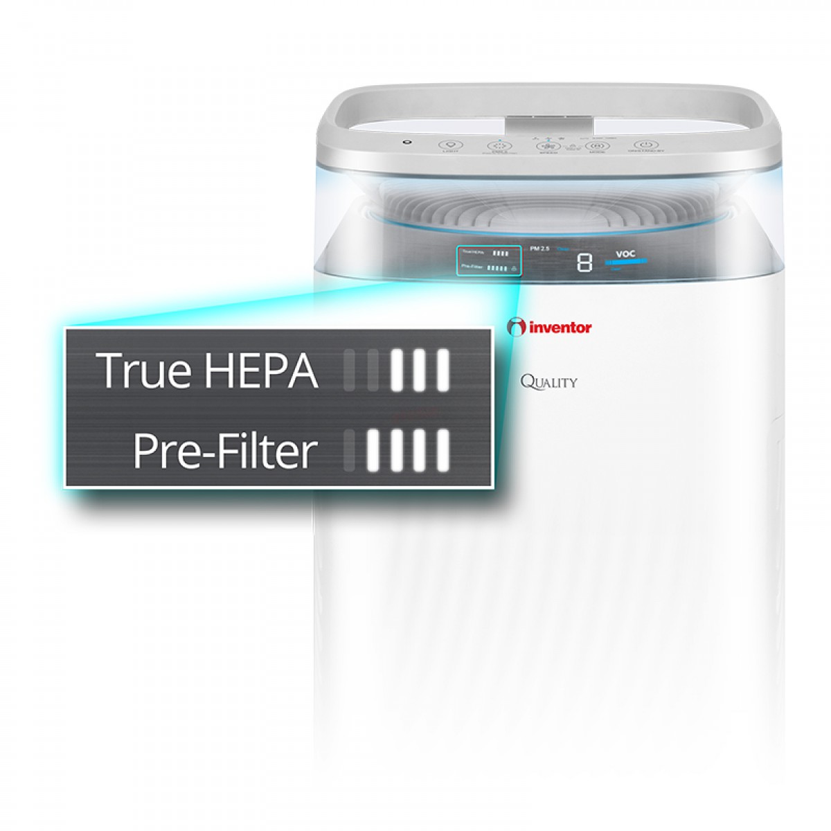 Καθαριστής Αέρα Inventor QUALITY QLT-500 Λευκός  