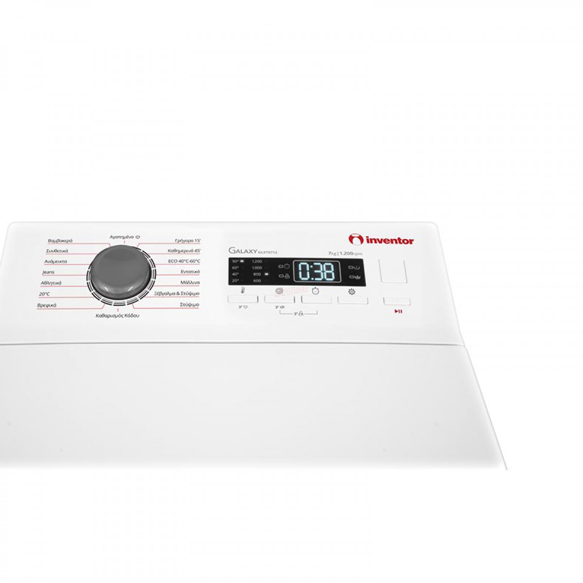 Πλυντήριο Ρούχων Άνω Φόρτωσης Inventor GXT0712C 7kg Λευκό  Οικιακές Συσκευές