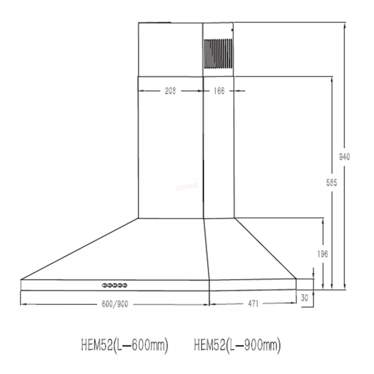 Απορροφητήρας Καμινάδα Davoline Airtechno Plus II IX 90cm Inox Οικιακές Συσκευές