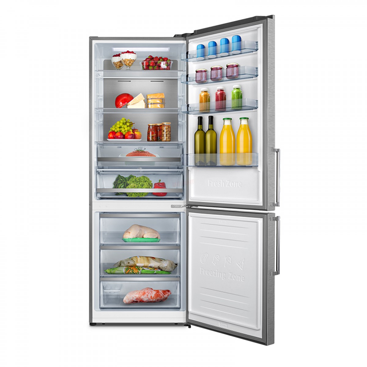 Ψυγειοκαταψύκτης Total No Frost Inventor PSB20070INL 495lt Inox Οικιακές Συσκευές