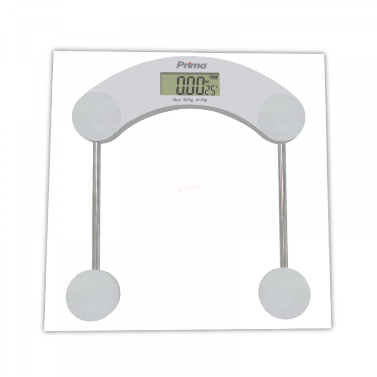 Ζυγαριά Σώματος PRBS-40455 Primo 180Kg Γυάλινη Γκρι Μικροσυσκευές