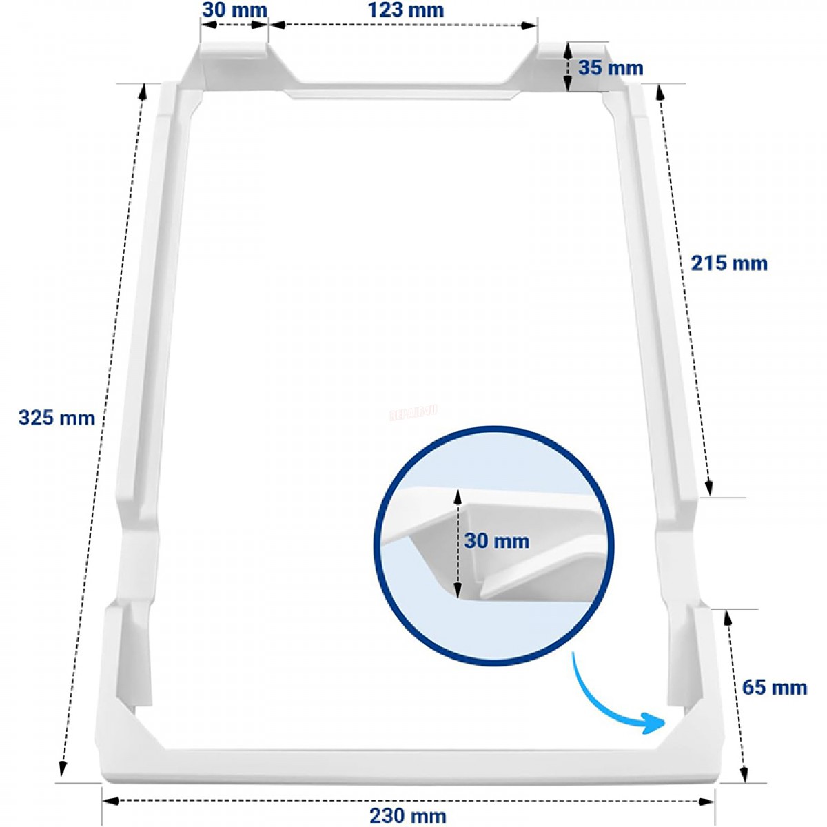 Στήριγμα Φρουτολεκάνης Ψυγείου Bosch - Siemens 00640496 Original  