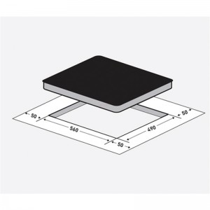 Εντοιχιζόμενη Κεραμική Εστία Davoline WVC 6005 Λευκή Οικιακές Συσκευές