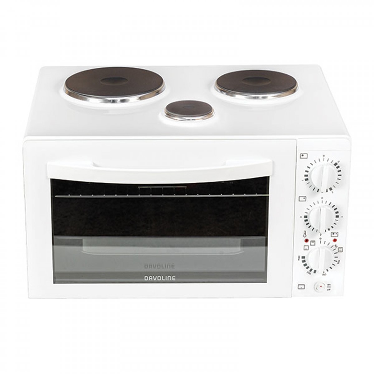 Ηλεκτρικό Φουρνάκι Davoline Star 4508 WH με 3 Εστίες Λευκό Οικιακές Συσκευές