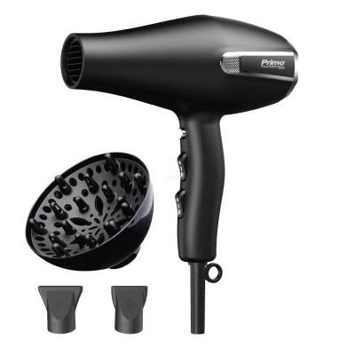 Σεσουάρ Μαλλιών Primo PRHD-400477 2200W με Λειτουργία Ιονισμού και Κρύο Αέρα Μαύρο