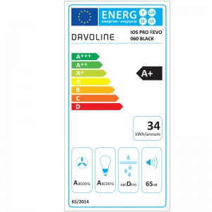 Απορροφητήρας Συρόμενος Davoline Ios Pro Revo 60cm Μαύρος  Οικιακές Συσκευές