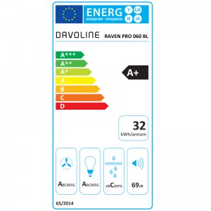 Απορροφητήρας Καμινάδα Davoline Raven Pro BL 60cm Μαύρος Οικιακές Συσκευές