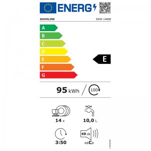Πλυντήριο Πιάτων Davoline DDW 1460E Πλήρως Εντοιχιζόμενο 60cm  Οικιακές Συσκευές