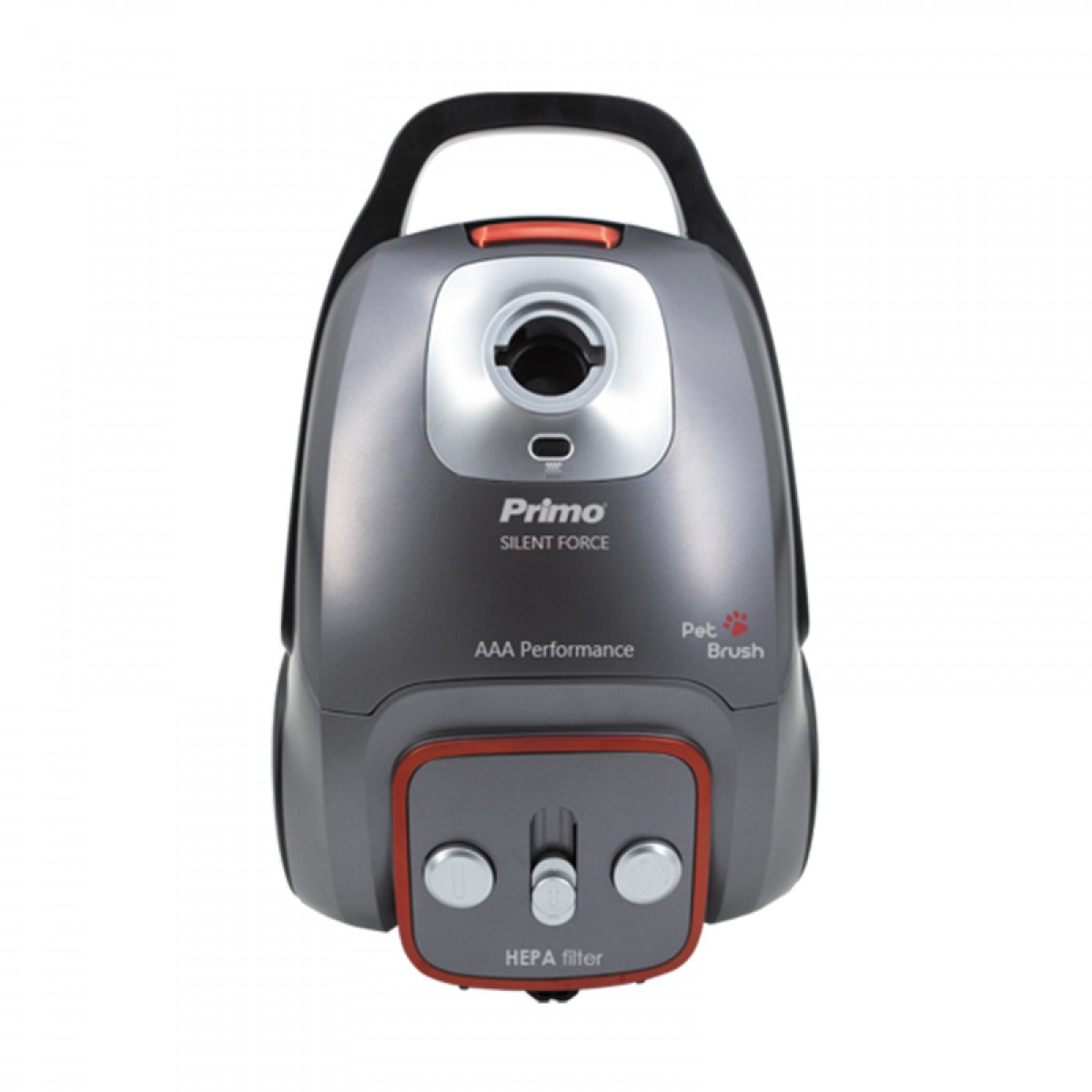Ηλεκτρική Σκούπα Primo PRVC-40489 AAA Silent Force με Πέλμα Pet 700W 3.0lt Ανθρακί/ Κόκκινη Οικιακές Συσκευές