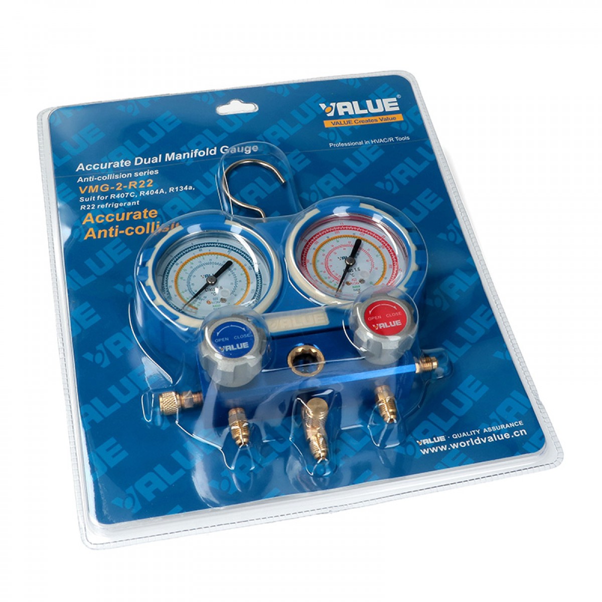 Μανόμετρο Διπλής Κάσας VALUE VMG-2-R22-03 Ανταλλακτικά ηλεκτρικών συσκευών