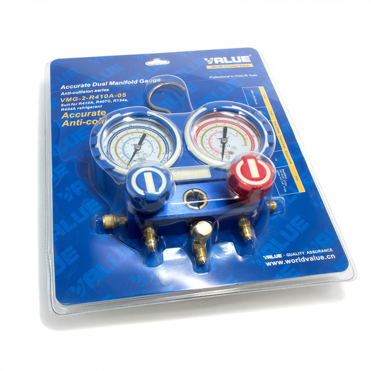 Μανόμετρο Διπλής Κάσας Σετ με Σωλήνες VALUE VMG-2-R410A-05 Ανταλλακτικά ηλεκτρικών συσκευών