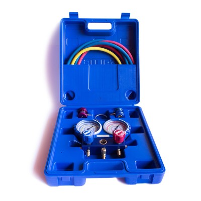 Μανόμετρο Διπλής Κάσας Σετ με Σωλήνες VALUE VMG-2-R134A