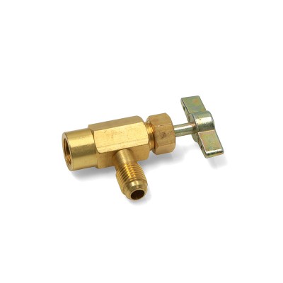 Βαλβίδα Γωνιακή Φιάλης Φρέον 7/16NPT-F X 1/4M