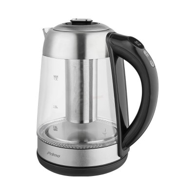 Βραστήρας Primo PRCK-40497 1.7lt 2200W Digital Γυάλινος Inox/Μαύρος