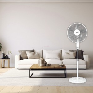 Ανεμιστήρας Ορθοστάτης 16'' 40cm PRSF-80446 Primo Λευκός-Γκρι 5 Φτερά 50W Μικροσυσκευές