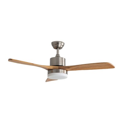Ανεμιστήρας Οροφής PRCF-80442 Primo 52'' 132cm με Τηλεχειριστήριο 1 Φως LED 3 Φτερά Καφέ-Inox